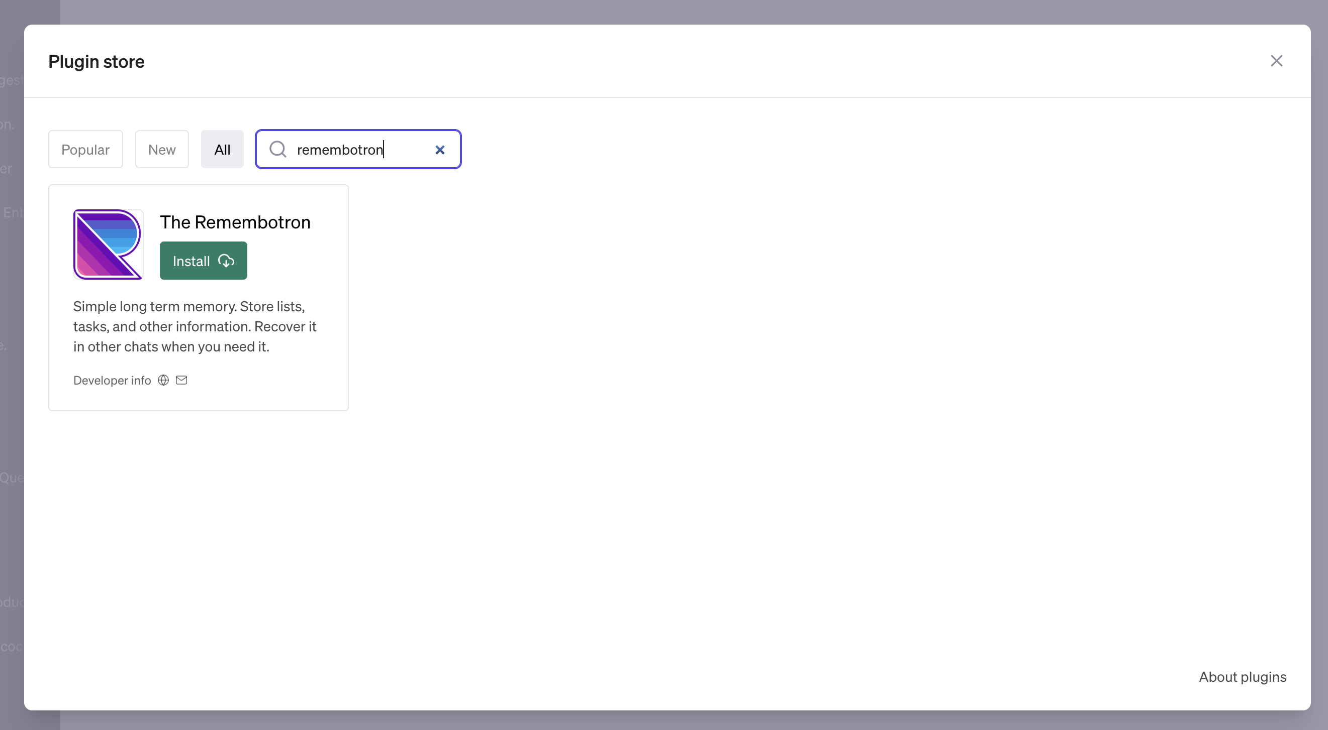 Search for and install plugins